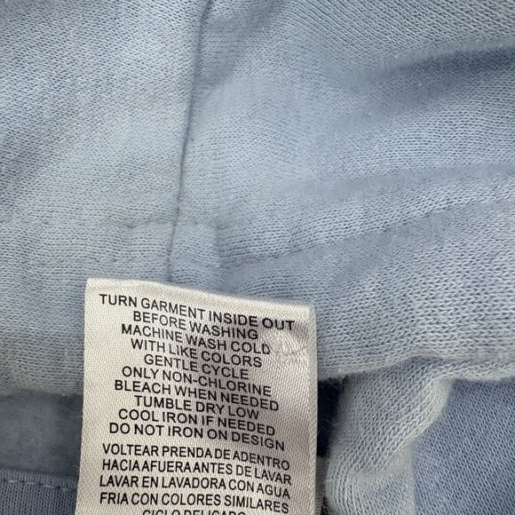 STITCH Disney Ohana Lilo & Stitch Light BLUE Hoodie Zip‎ Jacket SZ Medium Casual - Picture 10 of 13